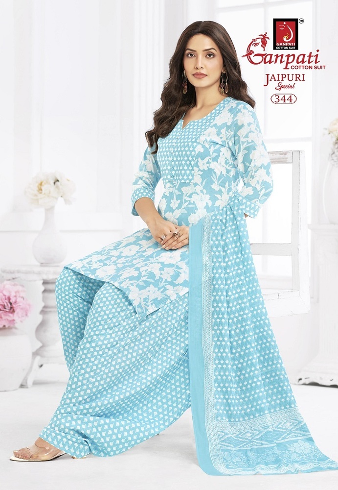Ganpati Jaipuri Patiyala Vol-17 Aca A Dress Material