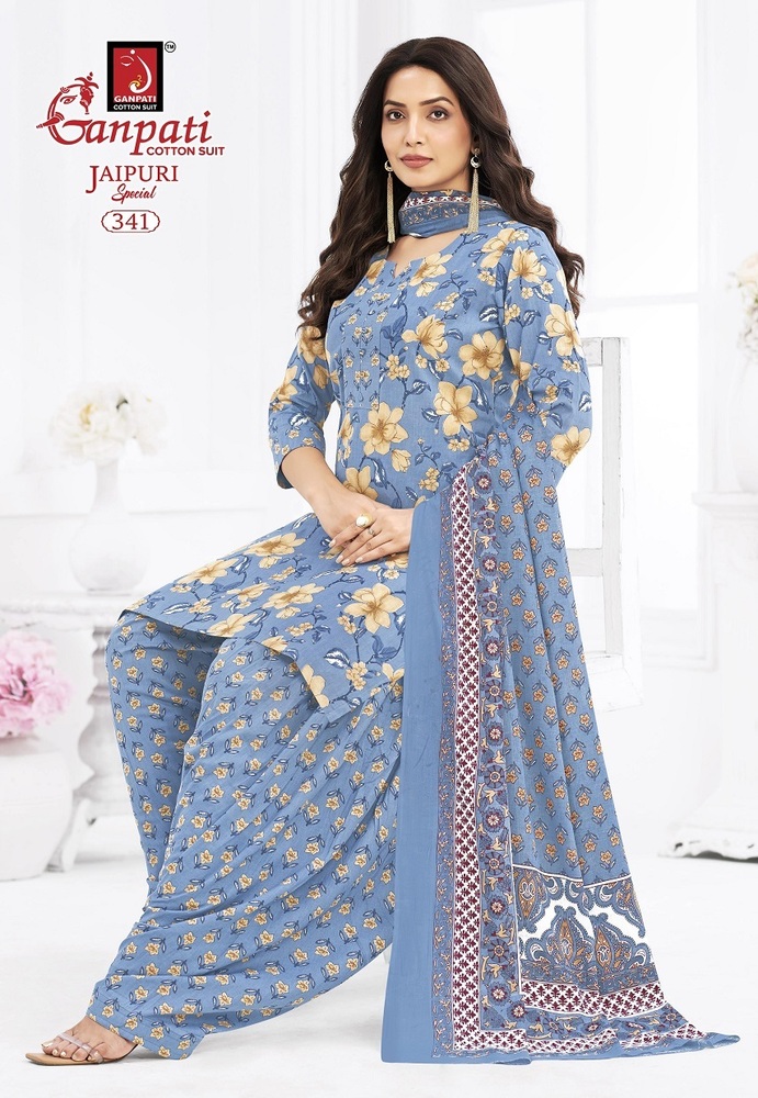 Ganpati Jaipuri Patiyala Vol-17 Aca A Dress Material