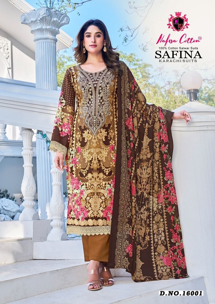 Nafisa Safina Vol-16  Karachi Dress Material