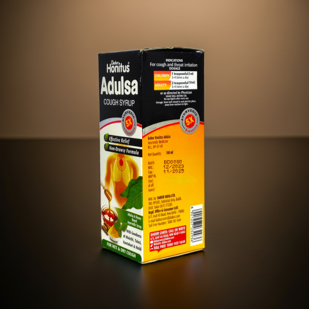Dabur Honitus Adulsa Cough Syrup 100ML