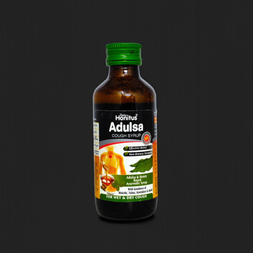 Dabur Honitus Adulsa Cough Syrup 100ml - Age Group: For Adults