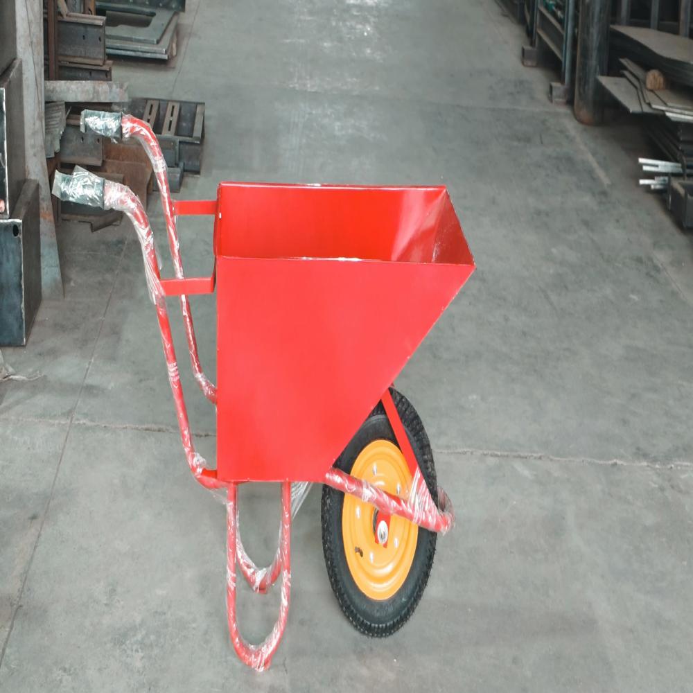 Double Wheel Barrow - Stainless Steel, Various Sizes | Polished Finish, Durable Cement White Jali Design, Enhanced Stability For Heavy-duty Material Transport
