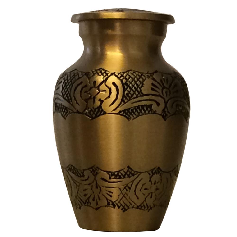 Luxury Urn with Golden Ring Band Silver touch Urns