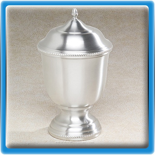 Luxury Urn with Golden Ring Band Silver touch Urns