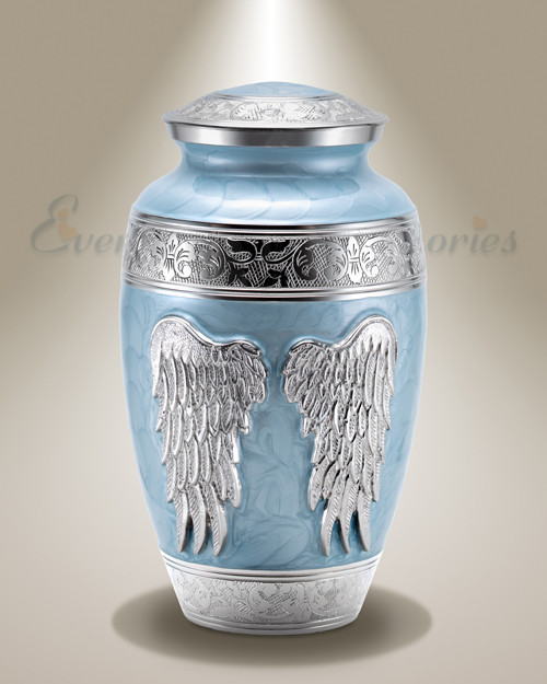 Luxury Urn with Golden Ring Band Silver touch Urns