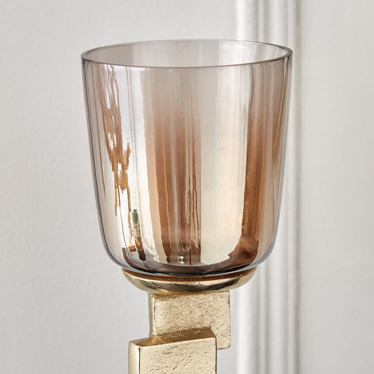 Luxury Masterpiece Tableware Use Item Modern  Nickel Plating Finishing Tree Shape Leaves Design High Quality Tableware candle Stand Holder