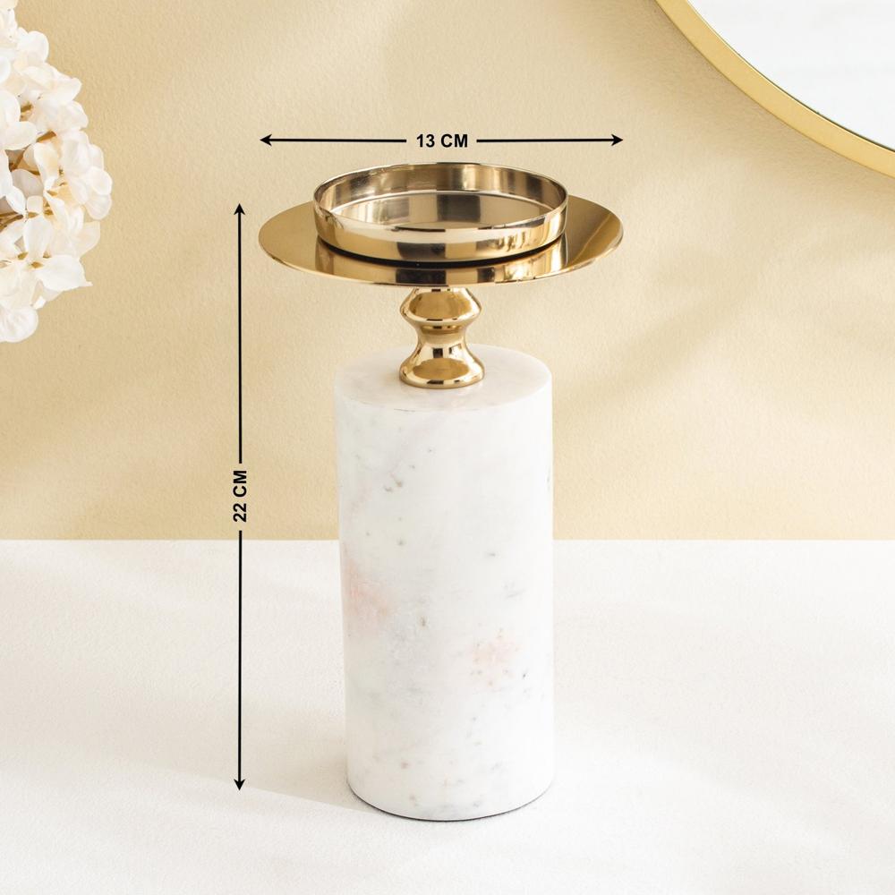 Marble Pillar Candle Holder Stand Wedding Decorative Candlesticks Stand Gold Luxury Candle Holder