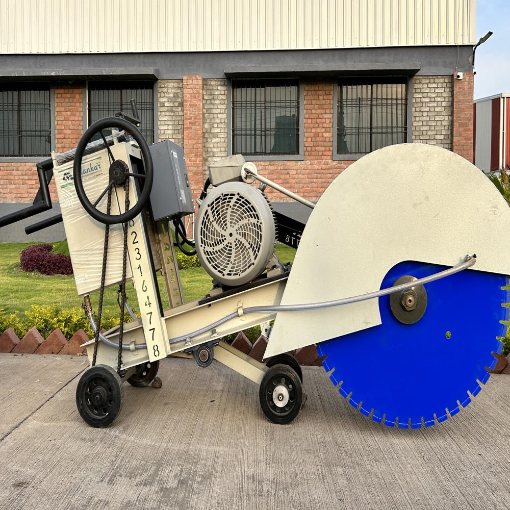 Initial Concrete Cutting Machine - Structural Steel, 16 Inch Blade Size, 8.3 Hp Diesel Engine | 110 Mm Depth Of Cut, 65l Water Tank, Multicolor, 1-year Warranty