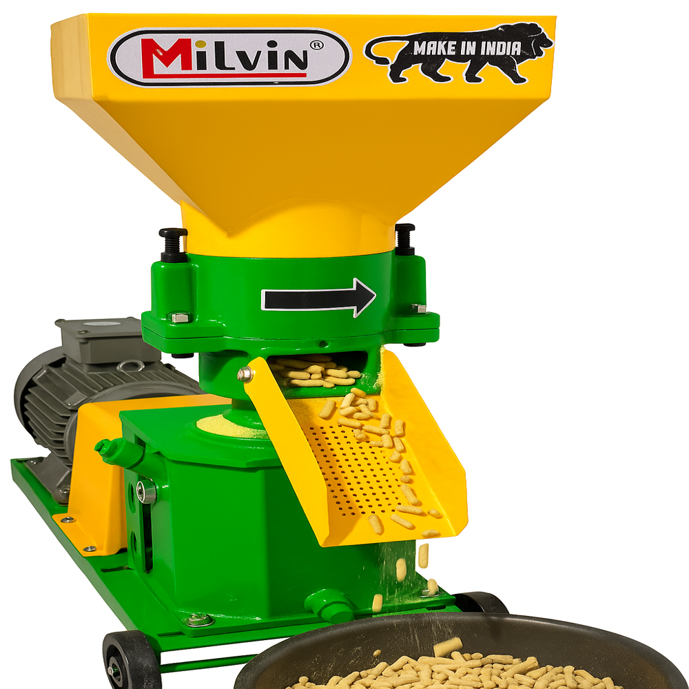 Two roller poultry feed machine