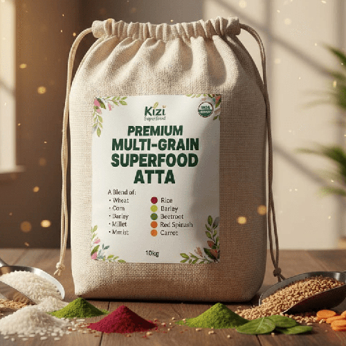 Premium Multi-Grain Atta - Color: Brown