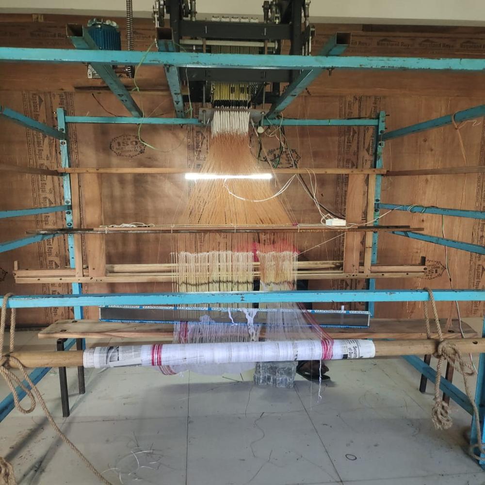 10 Meterday Semi Automatic Handloom Machine - Color: Yellow Paint Coated