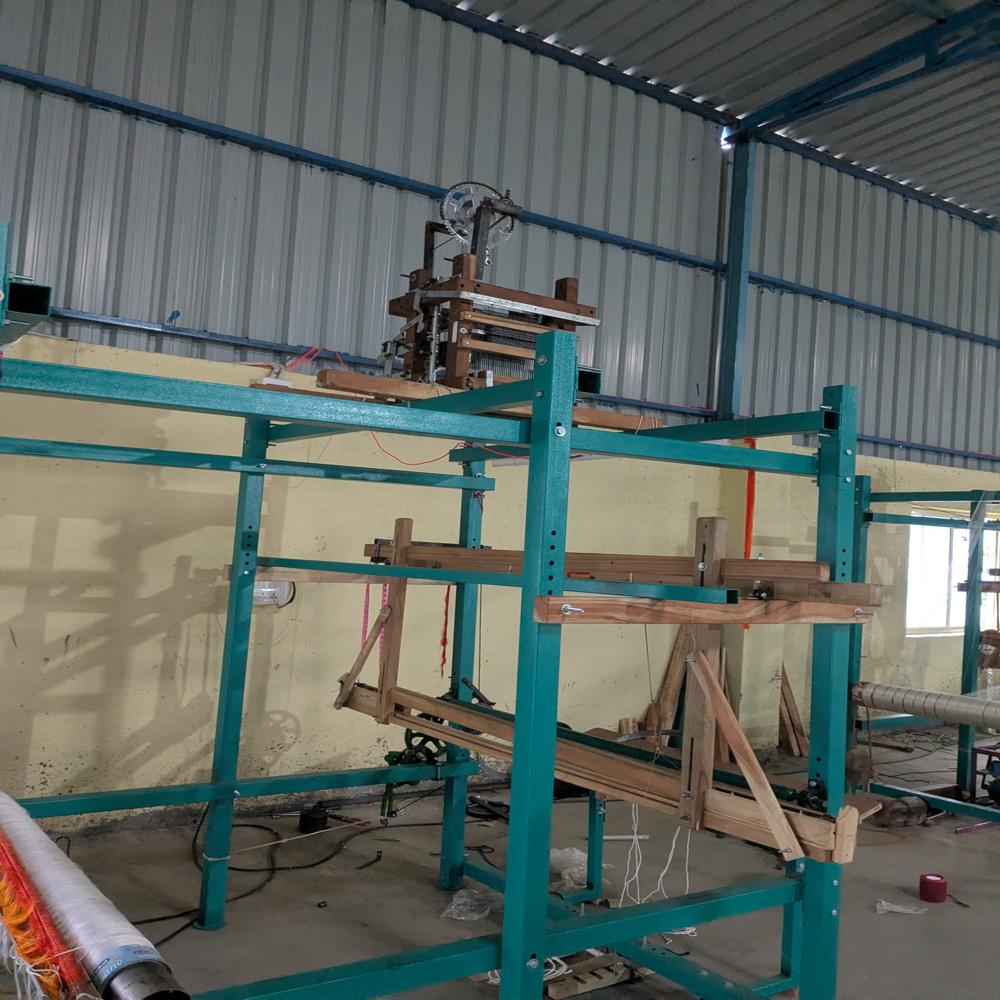 10 Meterday Semi Automatic Handloom Machine - Color: Yellow Paint Coated