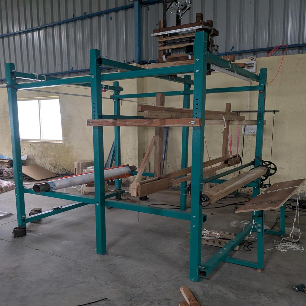 10 Meterday Semi Automatic Handloom Machine - Color: Yellow Paint Coated