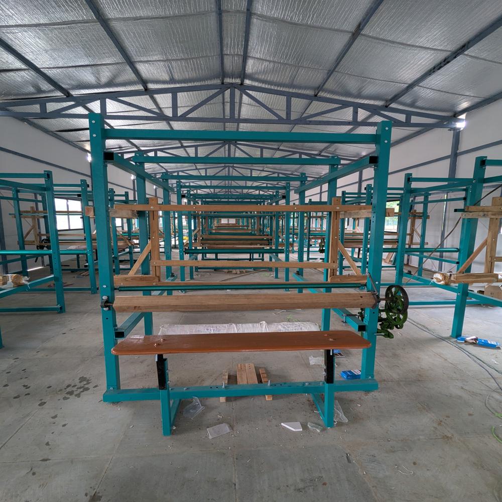 10 Meterday Semi Automatic Handloom Machine - Color: Yellow Paint Coated