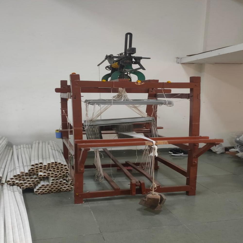 10 Meterday Semi Automatic Handloom Machine - Color: Yellow Paint Coated