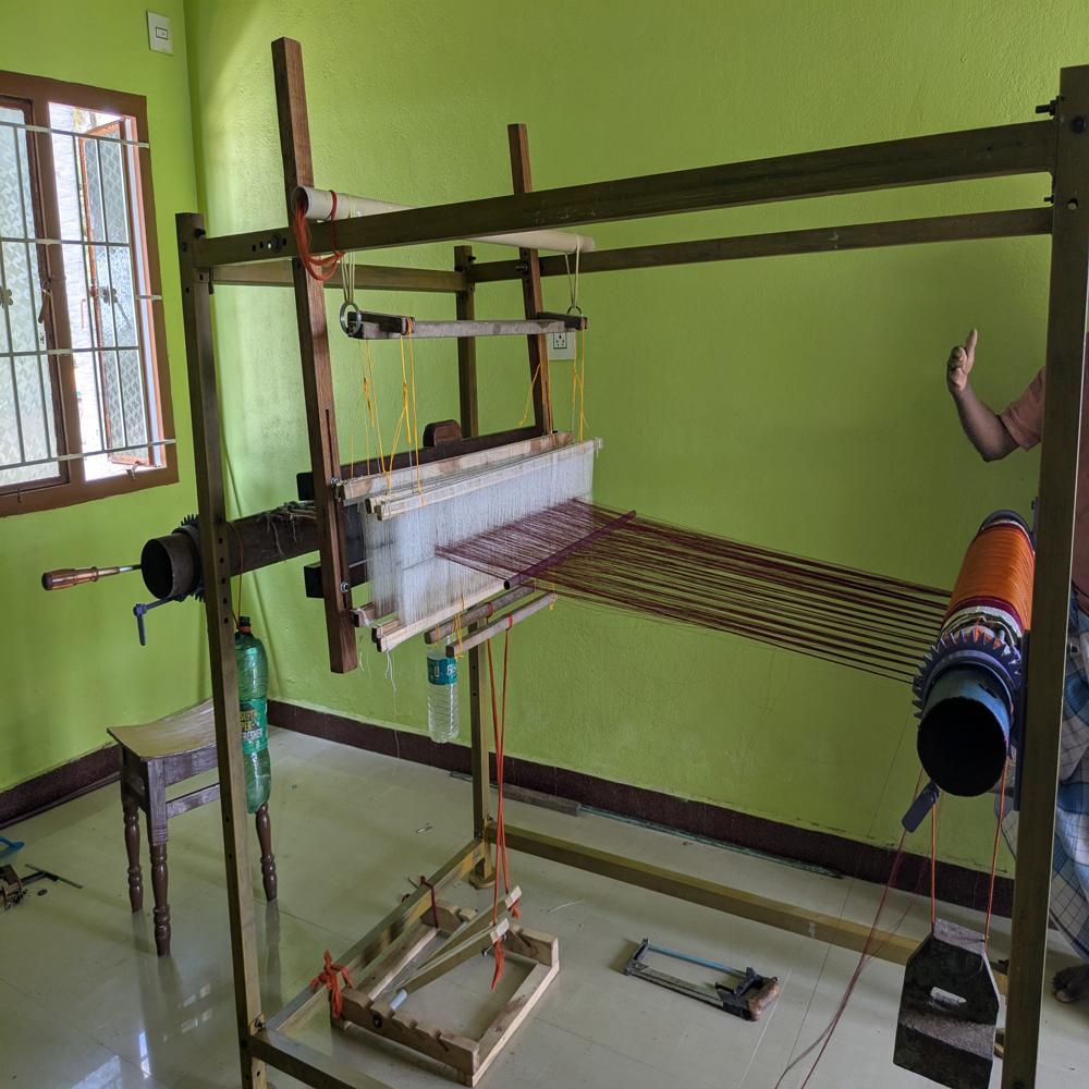 10 Meterday Semi Automatic Handloom Machine - Color: Yellow Paint Coated