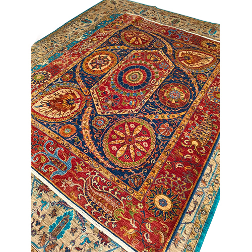 Handmade Rug - Backing Material: Wool / Cotton / Jute / Woola Cotton Blend