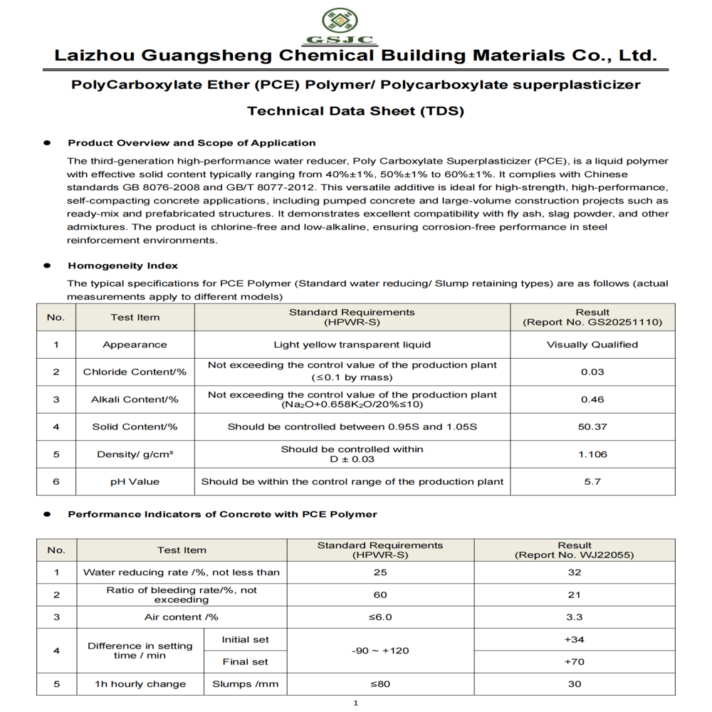 Polycarboxylate Superplasticizer