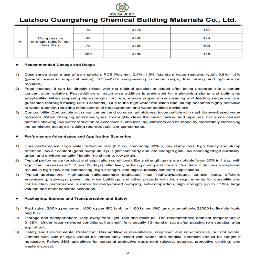 Polycarboxylate Superplasticizer