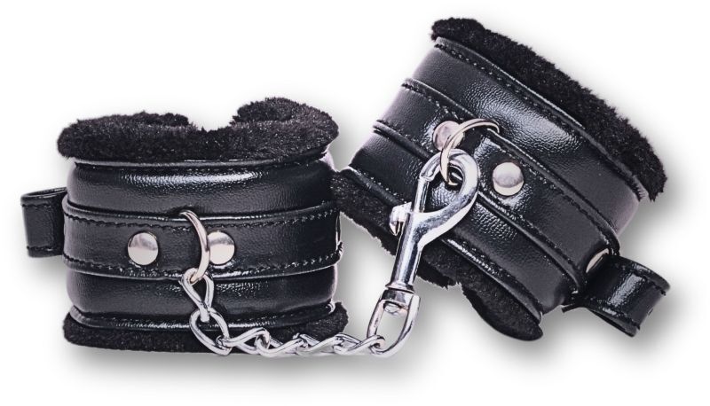 Black Leather Bdsm Bondage Handcuff