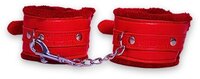 Synthetic Red Leather Bdsm Handcuff Toys