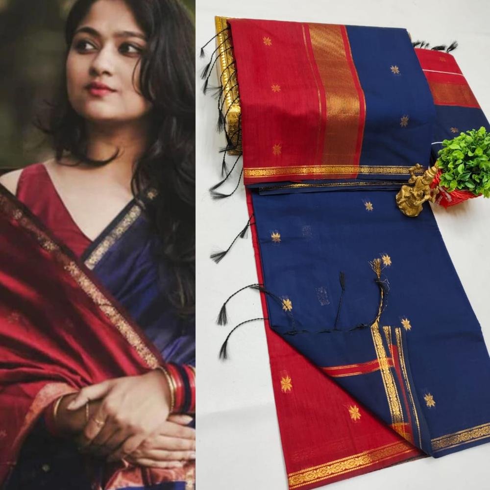 Maheswari Cotton Sarees - Color: Multicolor