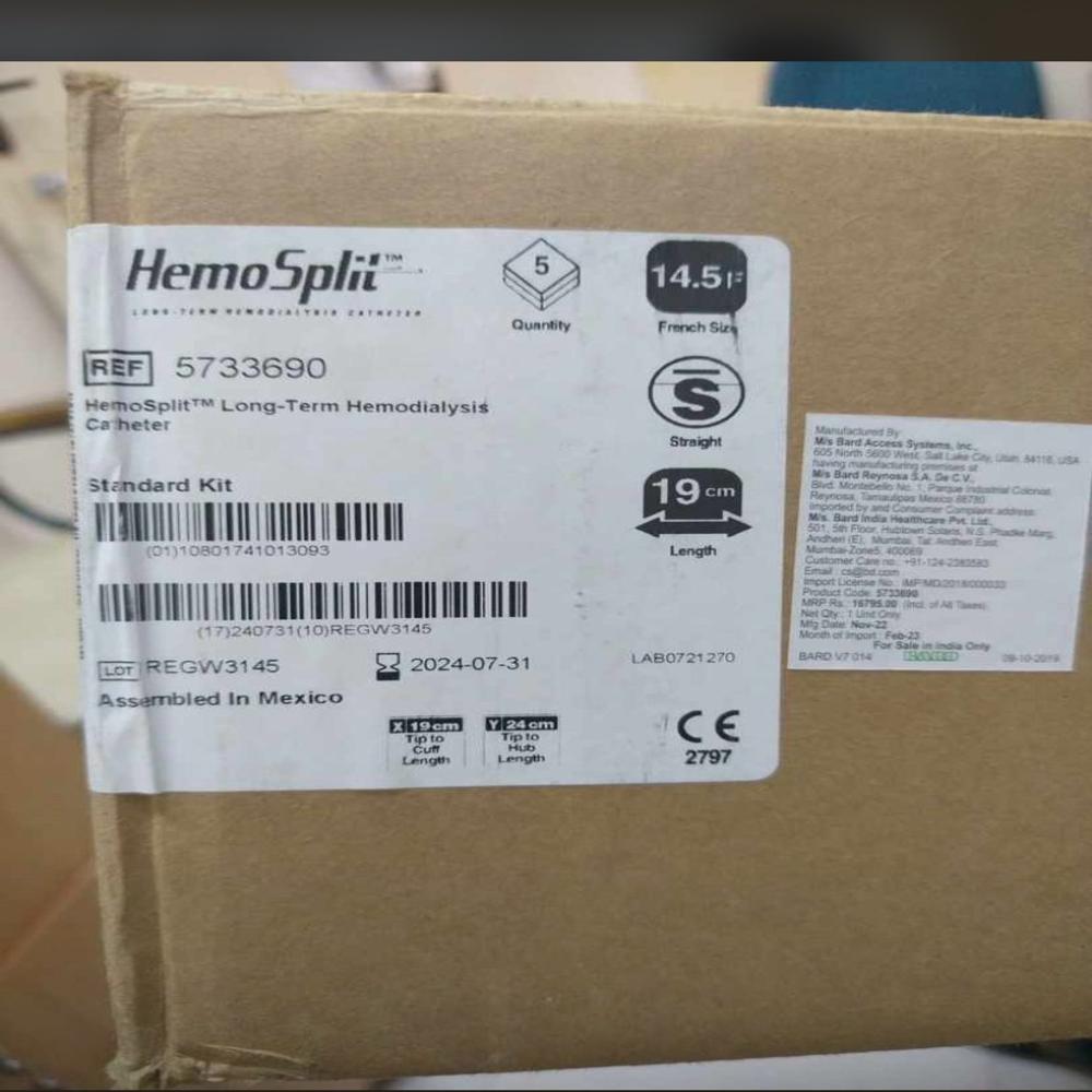 Bard Hemosplit Long Term Hemodialysis Catheters - Application: Urology ...