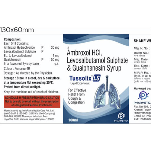 Tussolix-Ls Syrup - Drug Type: General Medicines