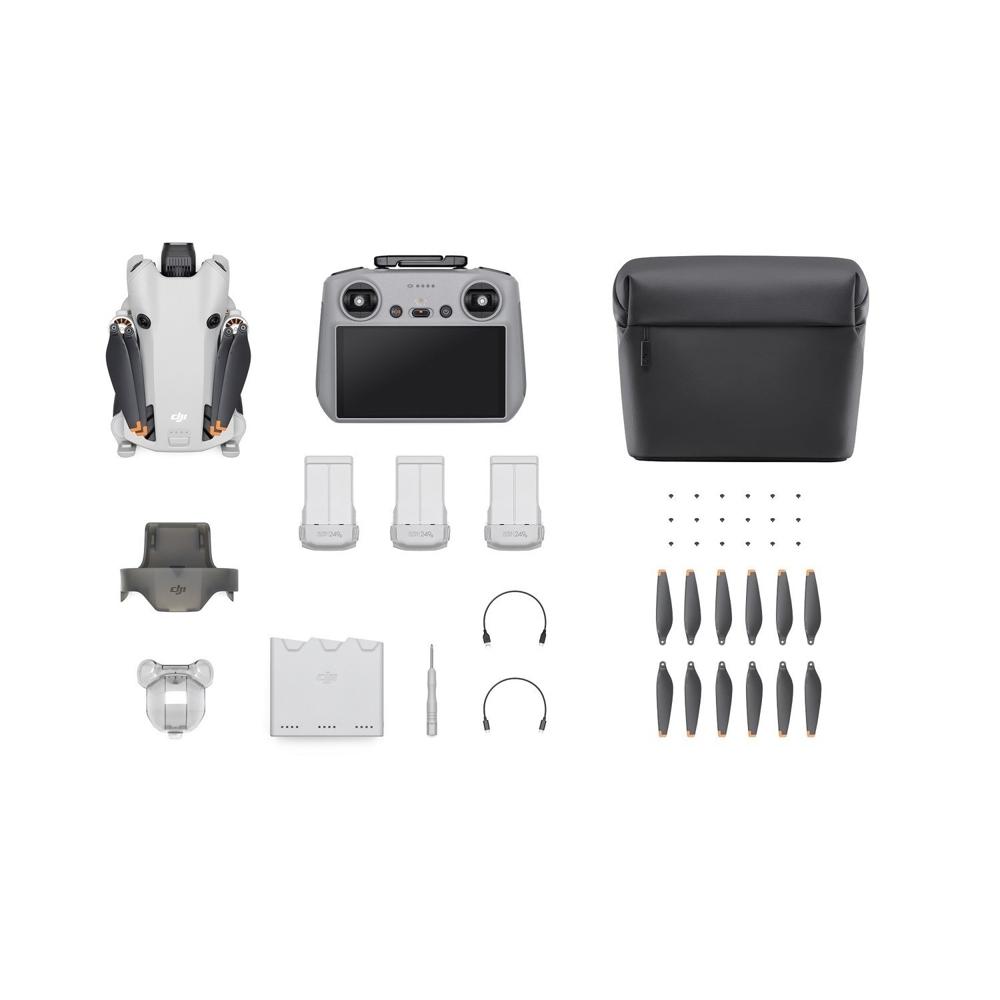 Dji Mini 4 Pro Drone Fly Combo Plus With Rc 2 Controller - Plastic, 298x373x101 Mm, Black & White | 48 Mp Camera, 4k Video, 45 Min Flight Time, Omnidirectional Sensing