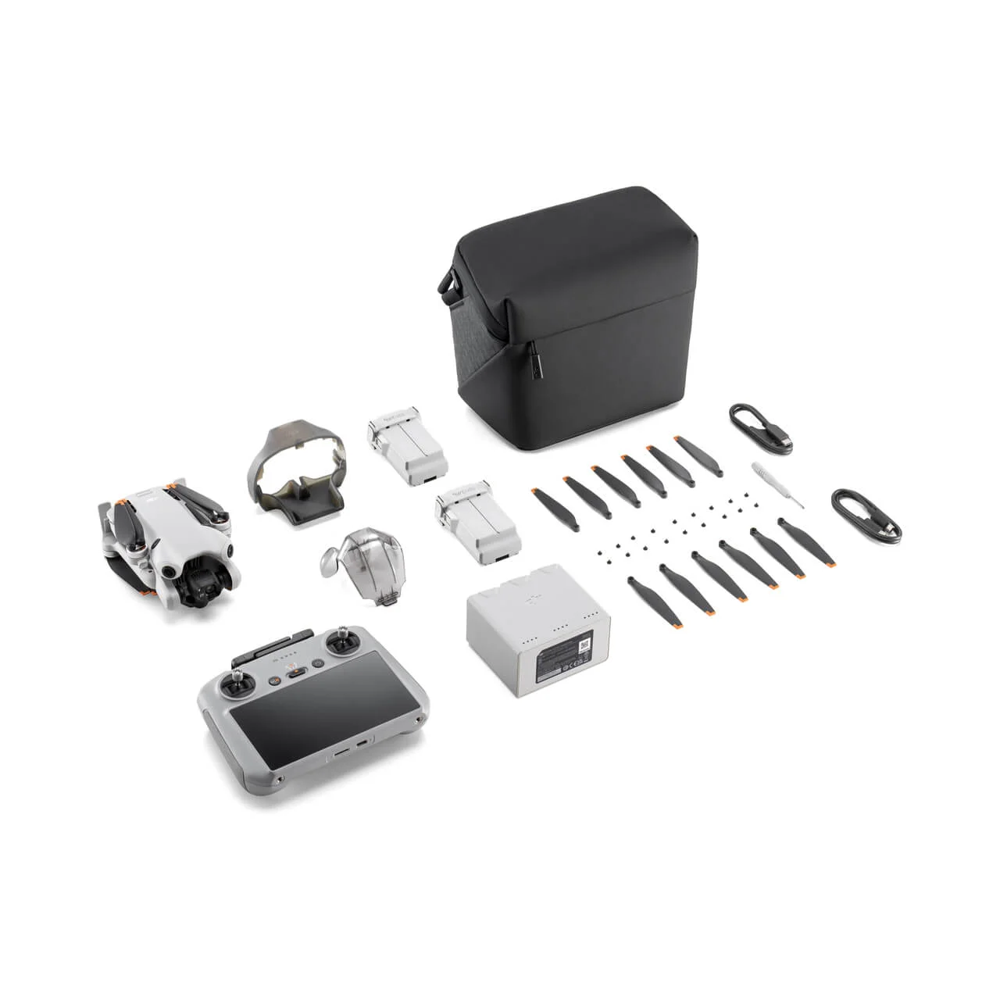 Dji Mini 4 Pro Drone Fly Combo Plus With Rc 2 Controller - Plastic, 298x373x101 Mm, Black & White | 48 Mp Camera, 4k Video, 45 Min Flight Time, Omnidirectional Sensing