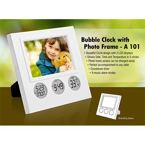 A101 Bubble Clock with Photo Frame