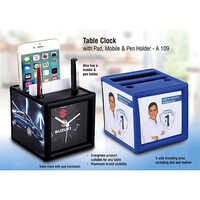A109 Table clock with pad and mobile holder