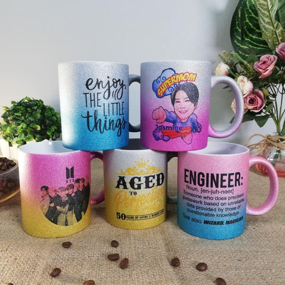 Glitter Mug Sublimation Mug - Color: Multicolour