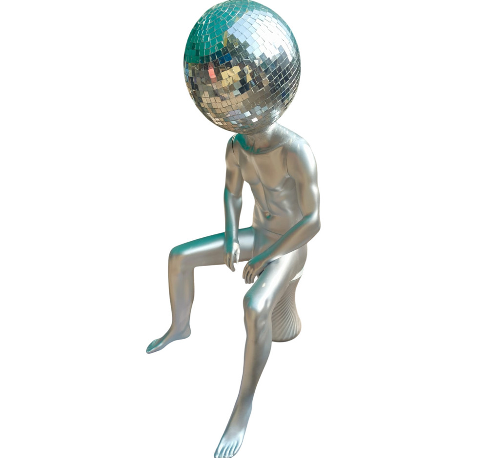 Fancy Mannequin With A Disco Ball Head