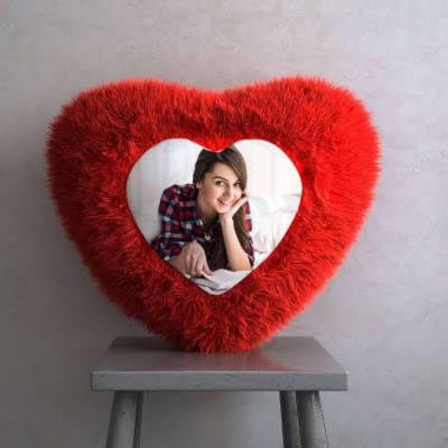 Small Fur Heart Cushion
