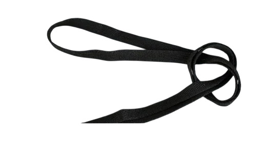Braided Cord Polyester Shoelaces - Color: Black