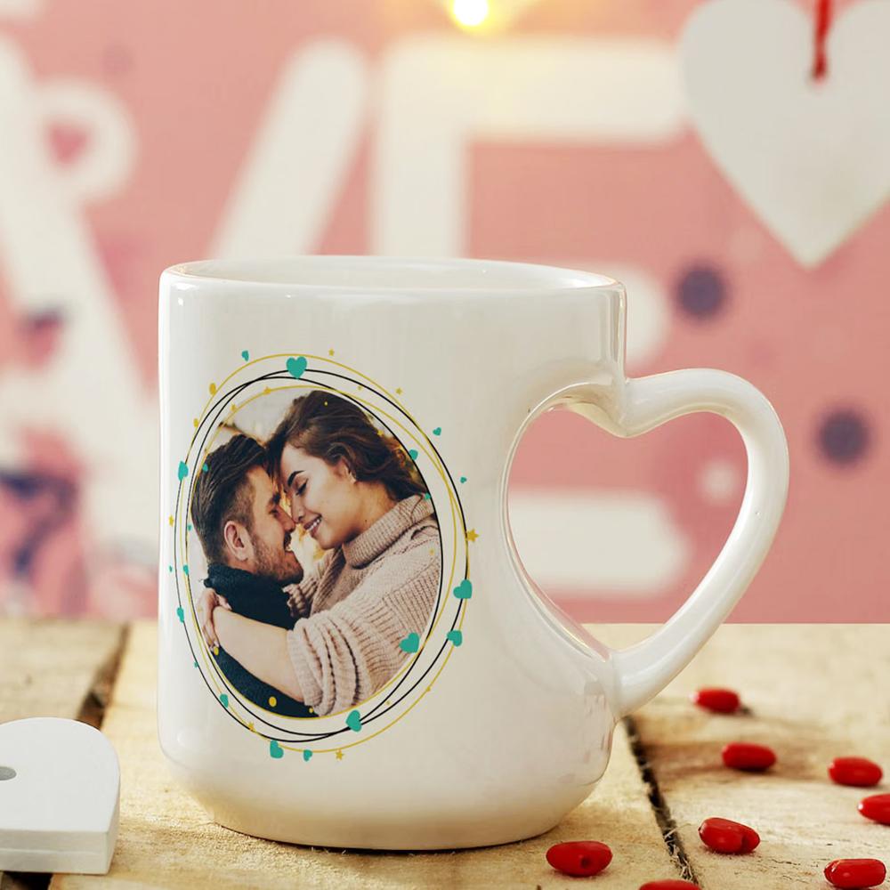 Body Heart Handle Ceramic Sublimation Mug