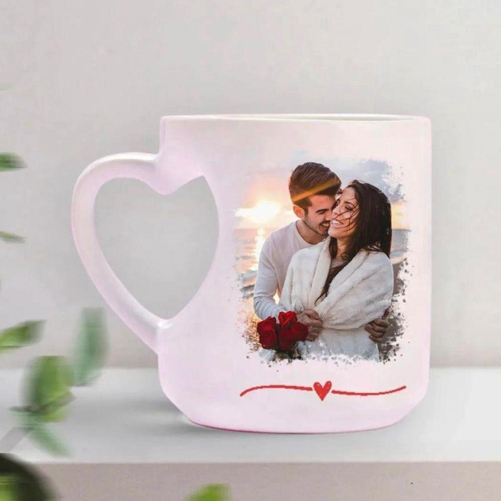 Body Heart Handle Ceramic Sublimation Mug