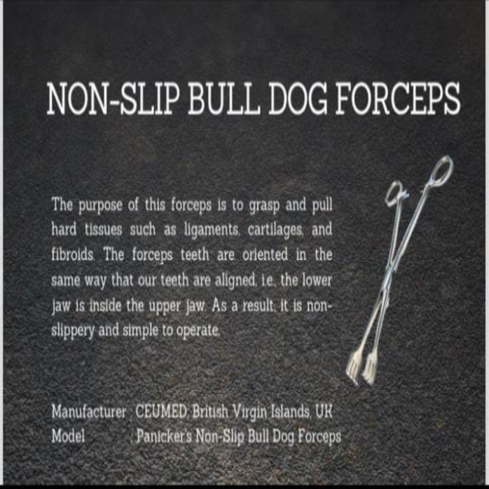 Panickers Non Slip Bull Dog Forceps For Gynecologist
