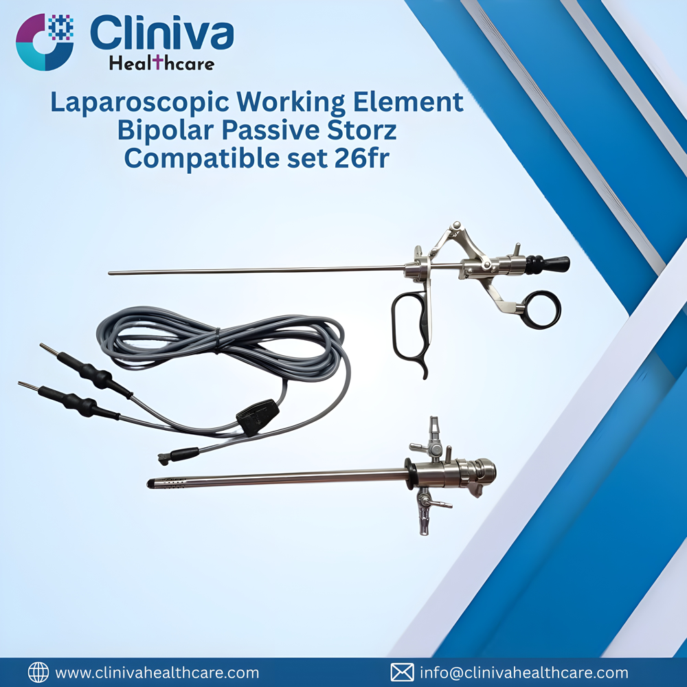 Laparoscopic Working Element Bipolar Passive Storz Compatible set 26fr with out scope