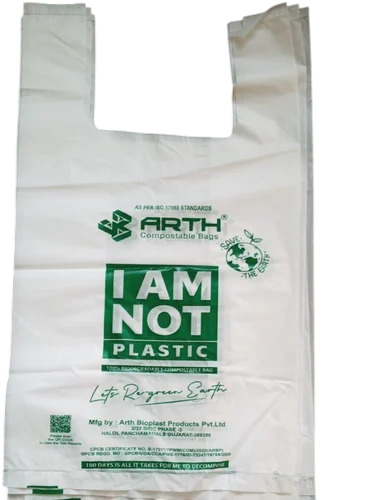 Biodegradable Plastic Bag - Color: White