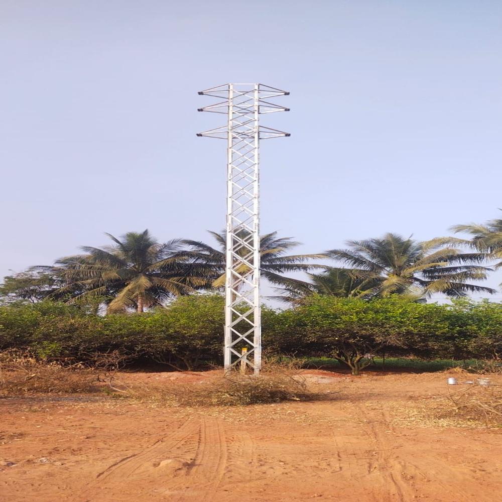 M Type Transmission Towers - Galvanized Steel, Custom Heights Up To 55m, Silver | Corrosion Resistant, Up To 400 Kv Capacity, Is 802 & Iec Standards