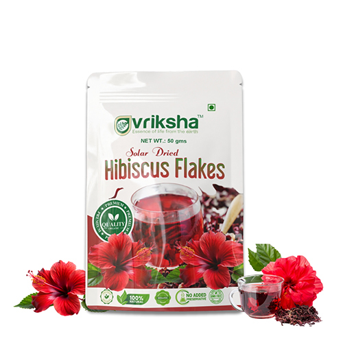 Vriksha Hibiscus Flower Flakes - Grade: Food