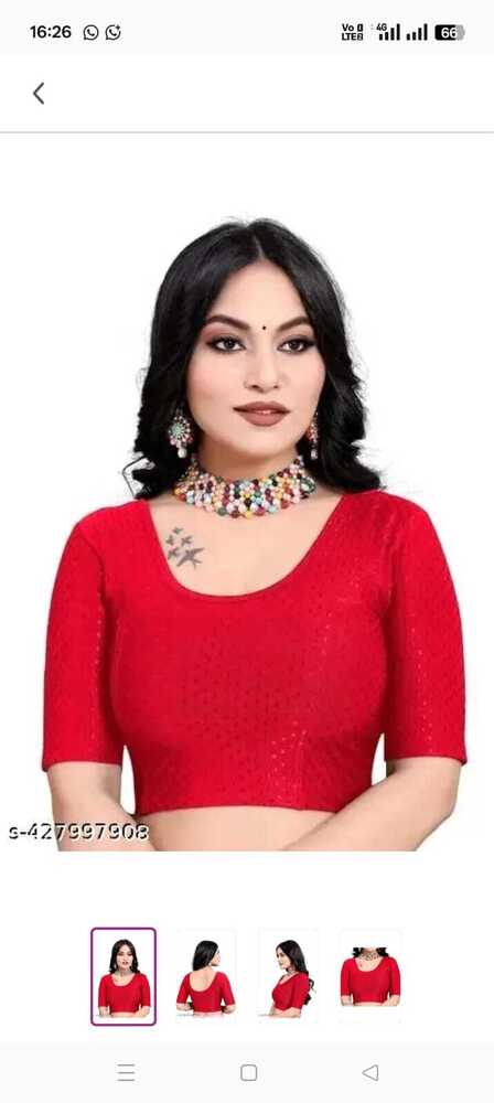 Dobby lykra strachble blouse