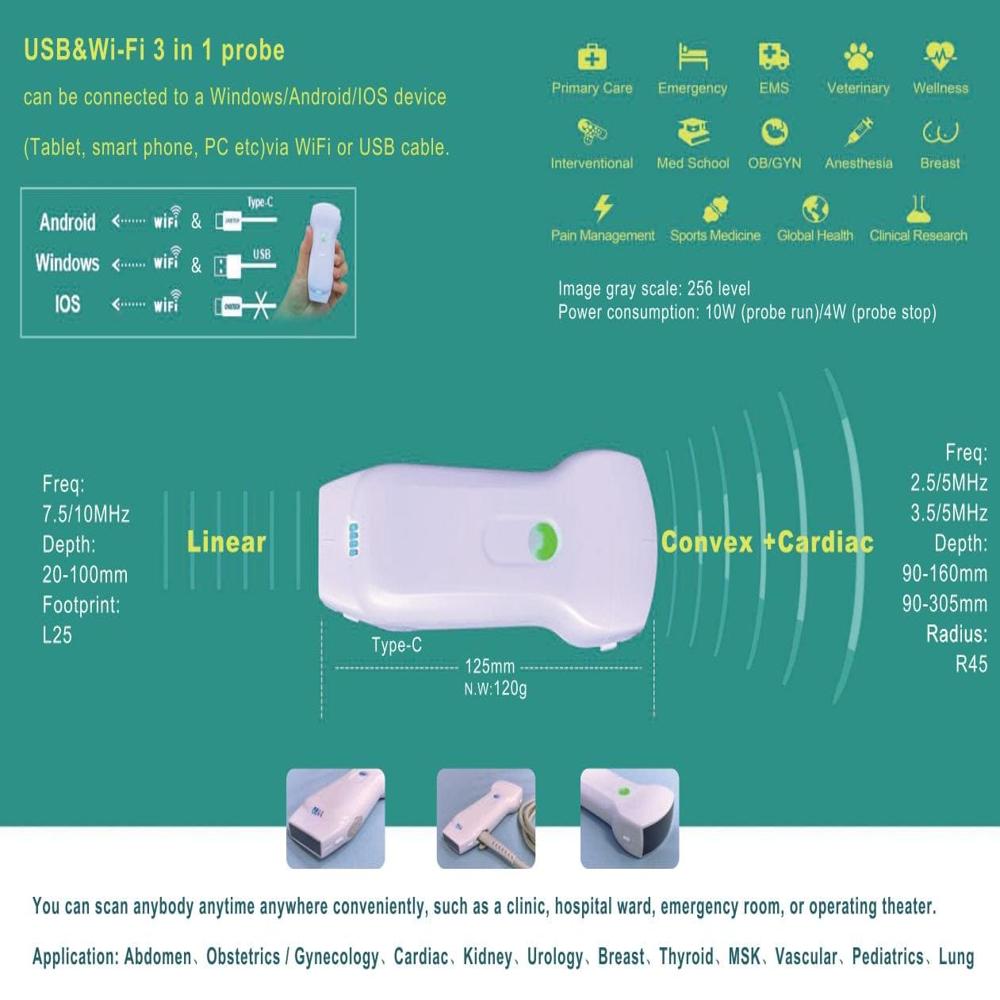 Konted WIFI Ultrasound Probe