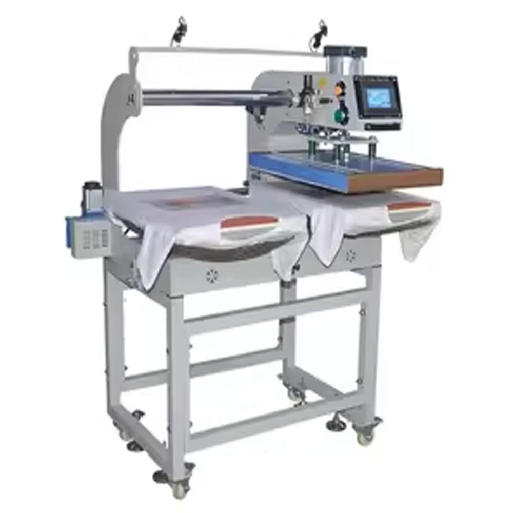 Automatic Double Bed Flat Press - Color: White