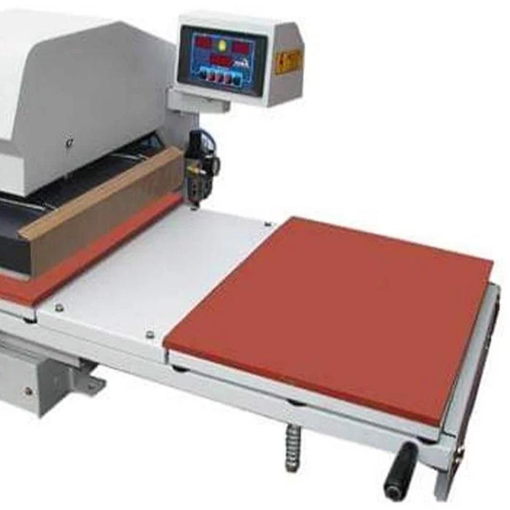 Automatic Double Bed Flat Press - Color: White
