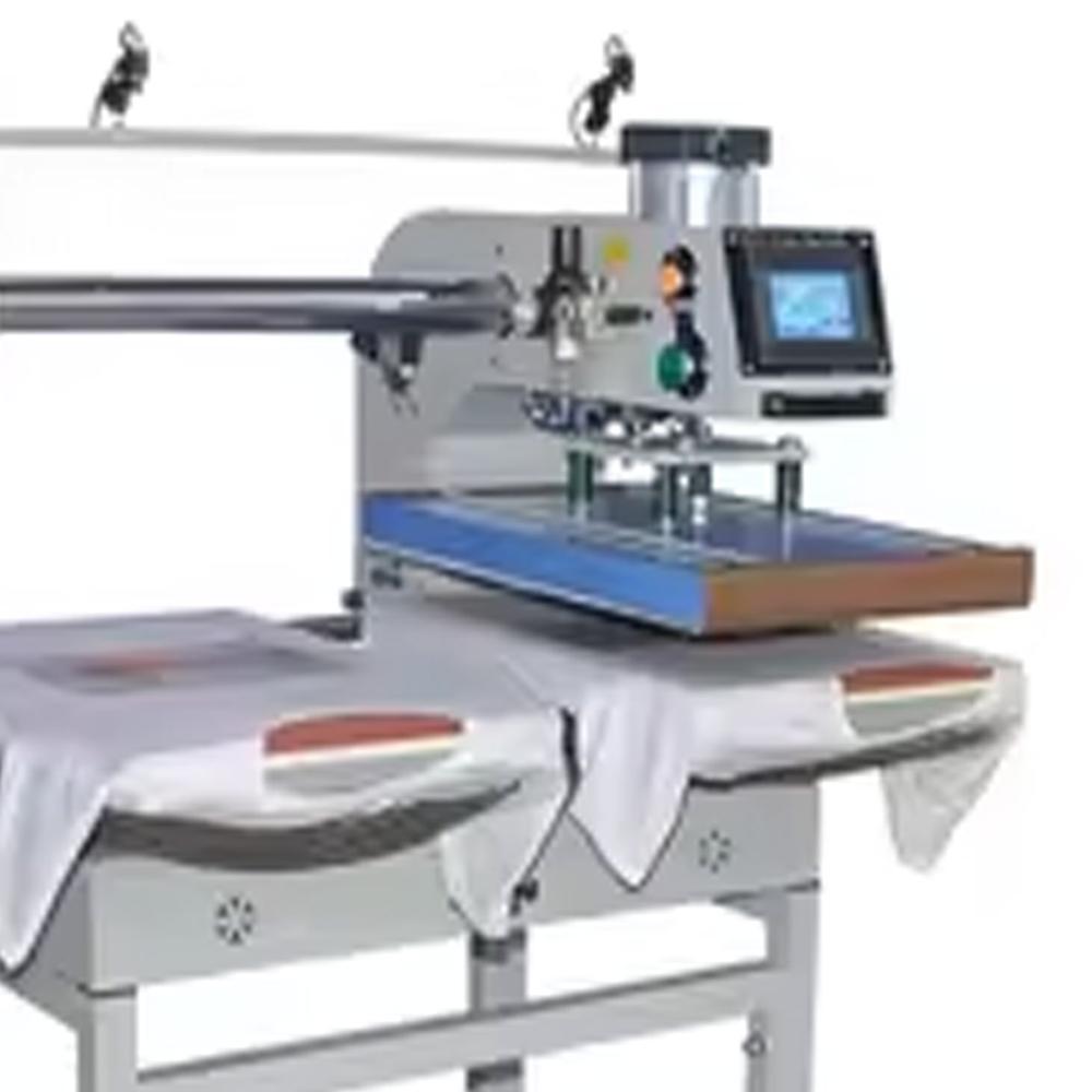 Automatic Double Bed Flat Press - Color: White
