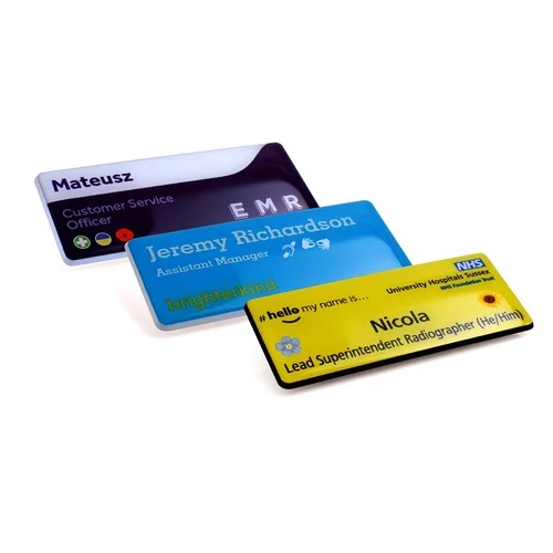 Ahb-rectangular Shape Name Badge - Color: Multi Colour