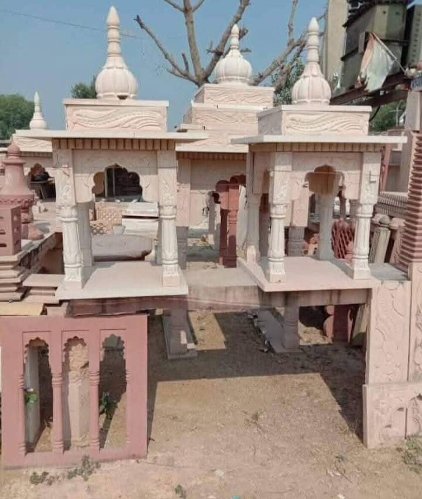 Sandstone Chhatri Mandir - Material: Marble